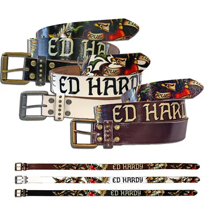 Ed Hardy EH1256 Fly Or Die-Kids-Boys Leather Belt • $13.99