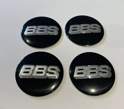 BBS Wheel Centre Caps Black & Silver 70mm Stickers/Emblems Cap • $38