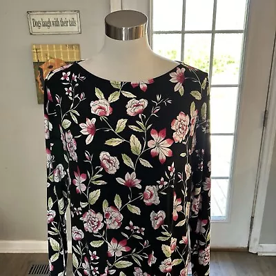 J Jill Pretty Floral Print Large Dress • $24