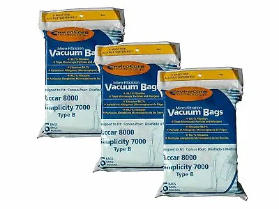 $32.49 • Buy 18 Envirocare 8000 & 7000 Type B Vaccum Bags, Upright, Commercial Vacuum