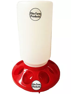 Red Rite Farm Products Feeder Base & Poly Quart Jar Poultry Chicken Chick • $8.99