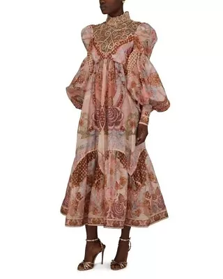 $450 • Buy Zimmermann Midi Dress Size 1 Pink