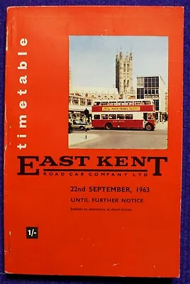 EAST KENT ROAD CAR LTD NATIONAL BUS Co. BUS COACH ROUTE MAP TIMETABLE SEPT 1963 • £25