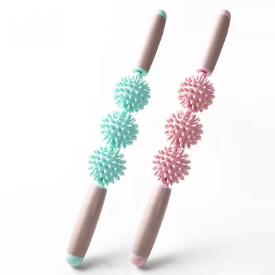 Muscle Roller Yoga Massage Stick Fascia Cellulite Spiky Ball Relax • $32.97