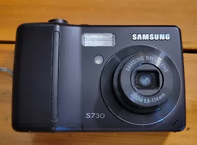 Samsung Digimax S730 7.2 MP Digital Camera Black PARTS ONLY NOT WORKING • $12.99