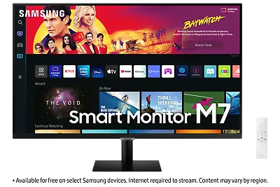 Samsung M70B UHD USB-C Smart Monitor With Speakers & Remote • £279