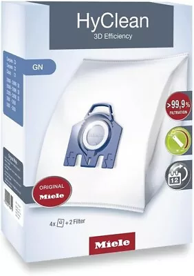 Original Miele 9917730 HyClean 3D Efficiency GN Hoover Dust Bags - Pack Of 4 • £23.99