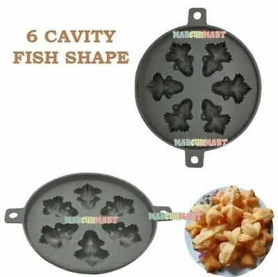£26.06 • Buy 6 Fish-Shaped Madeleine Spongecake Cornbread Kuih Bahulu Mold Aluminum Pans
