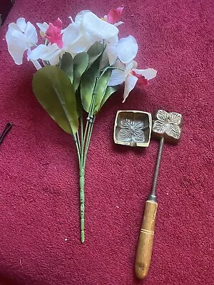 Art Tool No 152 Heavy Brass  Millinery Flower Cutterstampmold Antique Vintage • $95