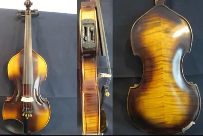 Baroque Style Song Solid Wood 4 Strings Electric Violin 4/4 +Acoustic Violin • $335.53