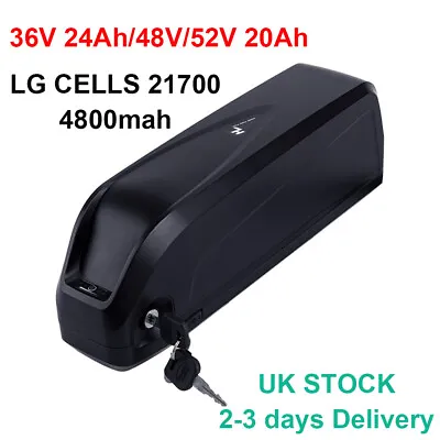 New 36V 48V 52V 20Ah Ebike Li-ion Battery LG 21700 4800mAh Cell For 1500W Motor • £295