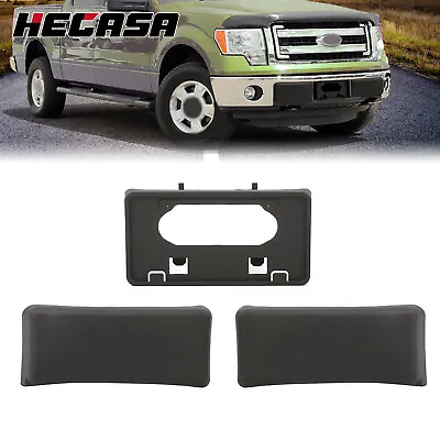 Front Bumper License Plate Bracket & Guards Pads Cap For 2009-2014 Ford F150 • $14.29