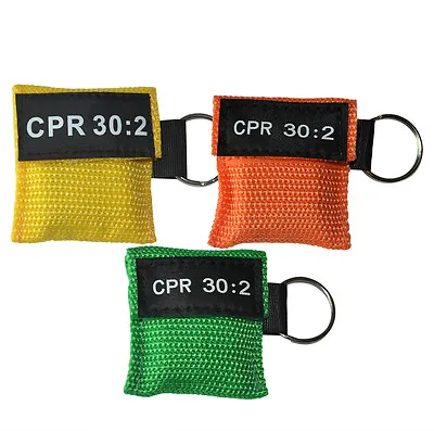 150 Pcs/pack CPR Masks KeyRing Pouch First Aid Training CPR Face Shield • £84.54
