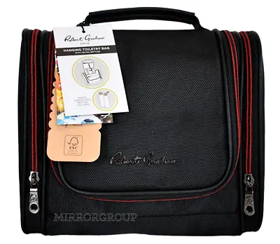 New ROBERT GRAHAM HANGING TOILETRY COSMETIC Bag TRAVEL Essentials Case Organizer • $49.95