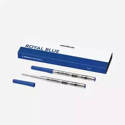 Montblanc 2 Ballpoint Refills (F) Fine Royal Blue 124492 / 128213 • $24.99