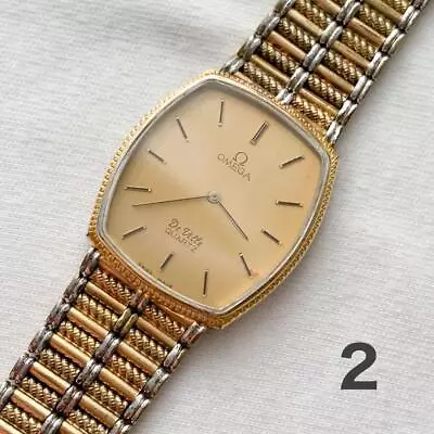 Omega Deville Watch Ladies Gold 27mm Quartz Rectangle Swiss Made Vintage • $193