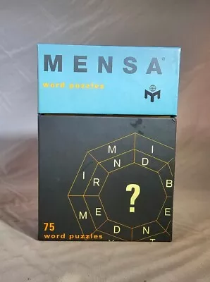 MENSA MIGHTY MIND BENDERS Word Puzzles By Chronicle Books 1993 Flash Cards • $7.99