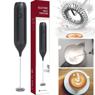 Mini Milk Frother Electric Egg Beater Hand Shake Whisk Mixer Coffee Tool Kitchen • £8.89