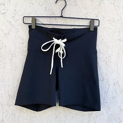 New Balance X STAUD Lace Up Mid-Rise Athletic Bike Shorts Sz S Black • $44.90