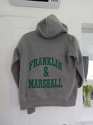 Men's Women's Franklin & Marshall Hoody Grey Logo Hooded Hoodie Zip-up Top • £6.99