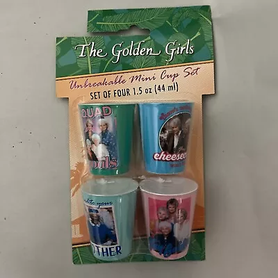 The Golden Girls 2-Ounce Plastic Mini Shot Glass Cups | Set Of 4 • $9.49