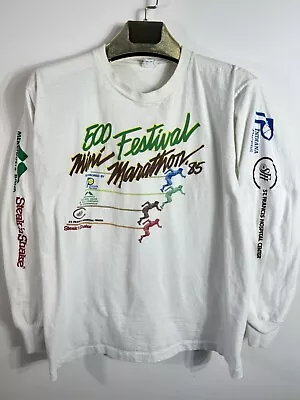 Vintage 1985 Logo 7 Indy 500 Festival Mini Marathon Pullover Shirt Men's Large • $33.15