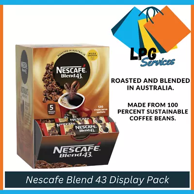 Nescafe Blend 43 Instant Coffee Sticks Sachets Medium Roast Office 1.7g X 120 Pk • $34.85