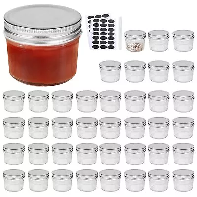 4oz Glass Jars With LidsSmall Mason Jars Wide MouthMini Canning Jars With S... • $40.30