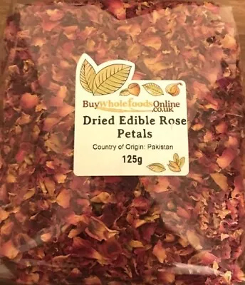 Dried Edible Rose Petals - 125g • £9.49