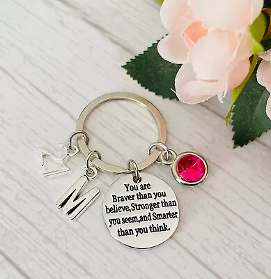 £4.99 • Buy Lucky Sixpence Happy Birthday Gift KEY Keyring Age,Birthstone & Initial Charm