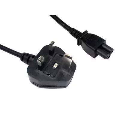 2m UK 3 Pin Clover Leaf Laptop Charger Main Power Cable Lead Cord Adapter • £6.08