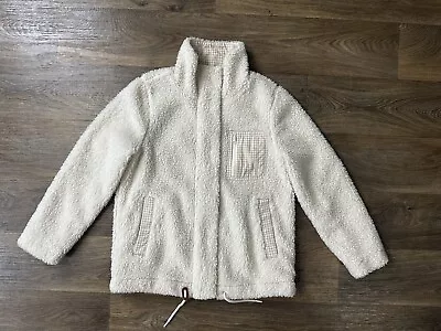 Madewell Resourced Sherpa Zip Up Jacket S Cream • $30