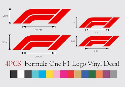 4 PCS Formula One FIA F1 Racing Logo Vinyl Sticker Decal Car Truck Windows • $12.99