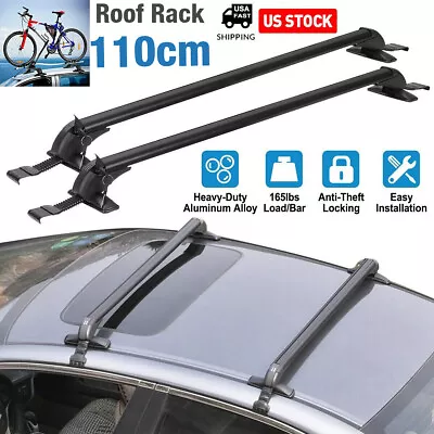 Universal Car Top Roof Rack Cross Bar 43.3  Luggage Carrier Aluminum Lock NEW • $49.99