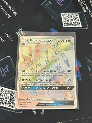£3.30 • Buy Pokémon Sun & Moon Burning Shadows Golisopod GX 148/147 Mint/NM Secret Rare Holo