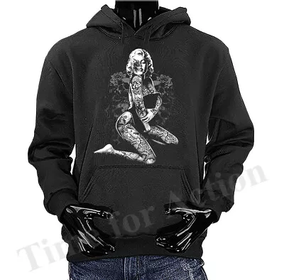 Monroe Skull Pose Graphic Pullover Hoodie • $31.32