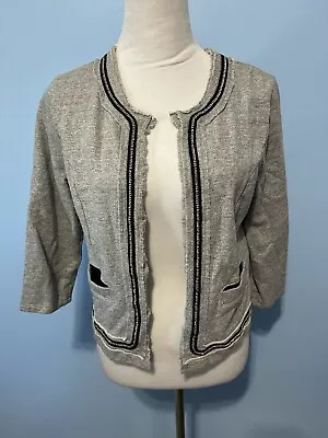 Princess Vera Wang Large Blazer Cardigan Jacket Grey Open Front Business Blazer • $24.99