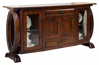 Large Amish Modern Sideboard Dining Room Server Solid Wood Saratoga 76  • $4479