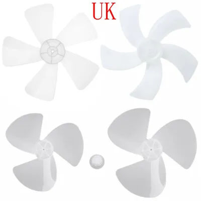 UK 16/18  Plastic Fan Blade 3/5 Leaves W/Fan Nut For Pedestal Stand/Table Fanner • £7.75