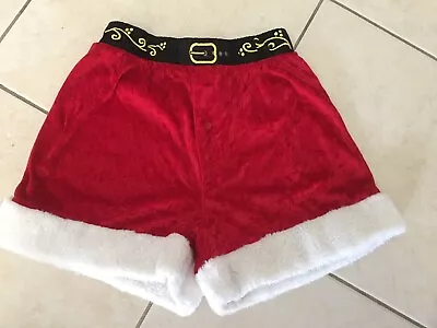 Women's Mrs Claus Shorts Holiday Time Size Small(28-30) Red And White In Color • $22.45