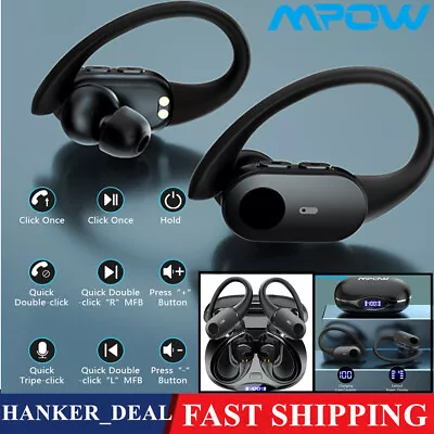 MPOW Headphones Bluetooth TWS Wireless In Ear Earbuds Earphones Sport Running • £27.99