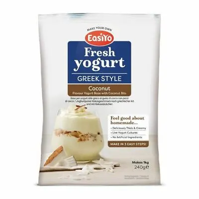 Easiyo Greek Style Coconut With Coconut Bits Makes 1kg • £5.59