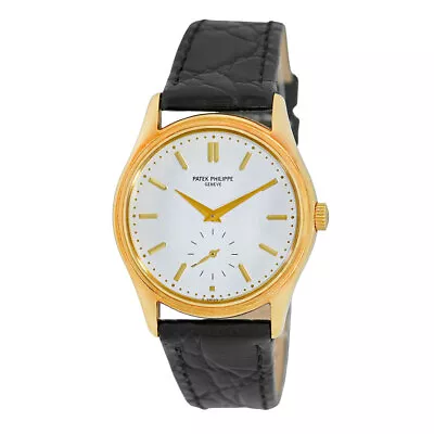 PATEK PHILIPPE Gent's 18K Yellow Gold 33mm Calatrava # 5096 Sigma BOX Warranty • $13990