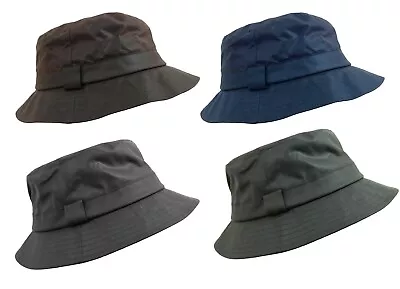 Mens Ladies Safari Boonie Bush Waxed 100% Cotton Bucket Sun Hat • £8.95