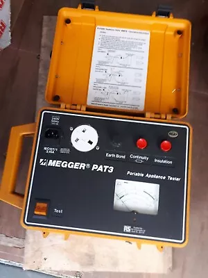 £150 • Buy Megger PAT3 Portable Appliance Tester