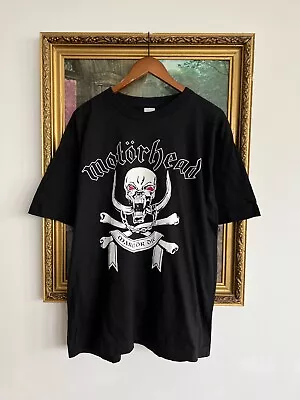 Vintage 90s Motorhead March ör Die Lemmy Single Stitch Black T-shirt Sz L • $150