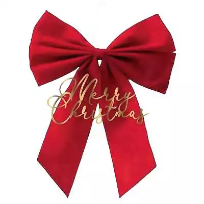 Decorative Red Merry Christmas Bow Xmas Hanging Party Tree Door Decoration • $9.99