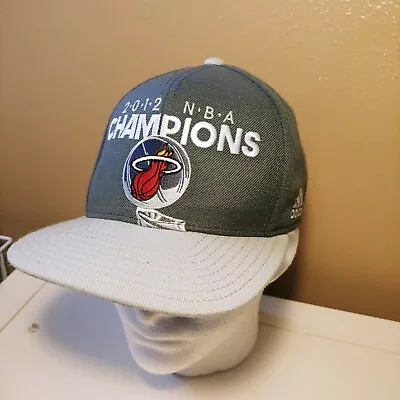 Miami Heat Adidas 2012 NBA Champions Official Locker Room Snapback Cap Hat Final • $34.95