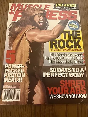 Muscle & Fitness Magazine September 2014 Dwayne Johnson The Rock Hercules • $3.99