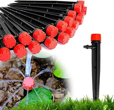 50Pcs Irrigation Drippers Flow Drip Emitters Micro Spray Adjustable Sprinkler • $13.66